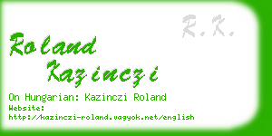 roland kazinczi business card